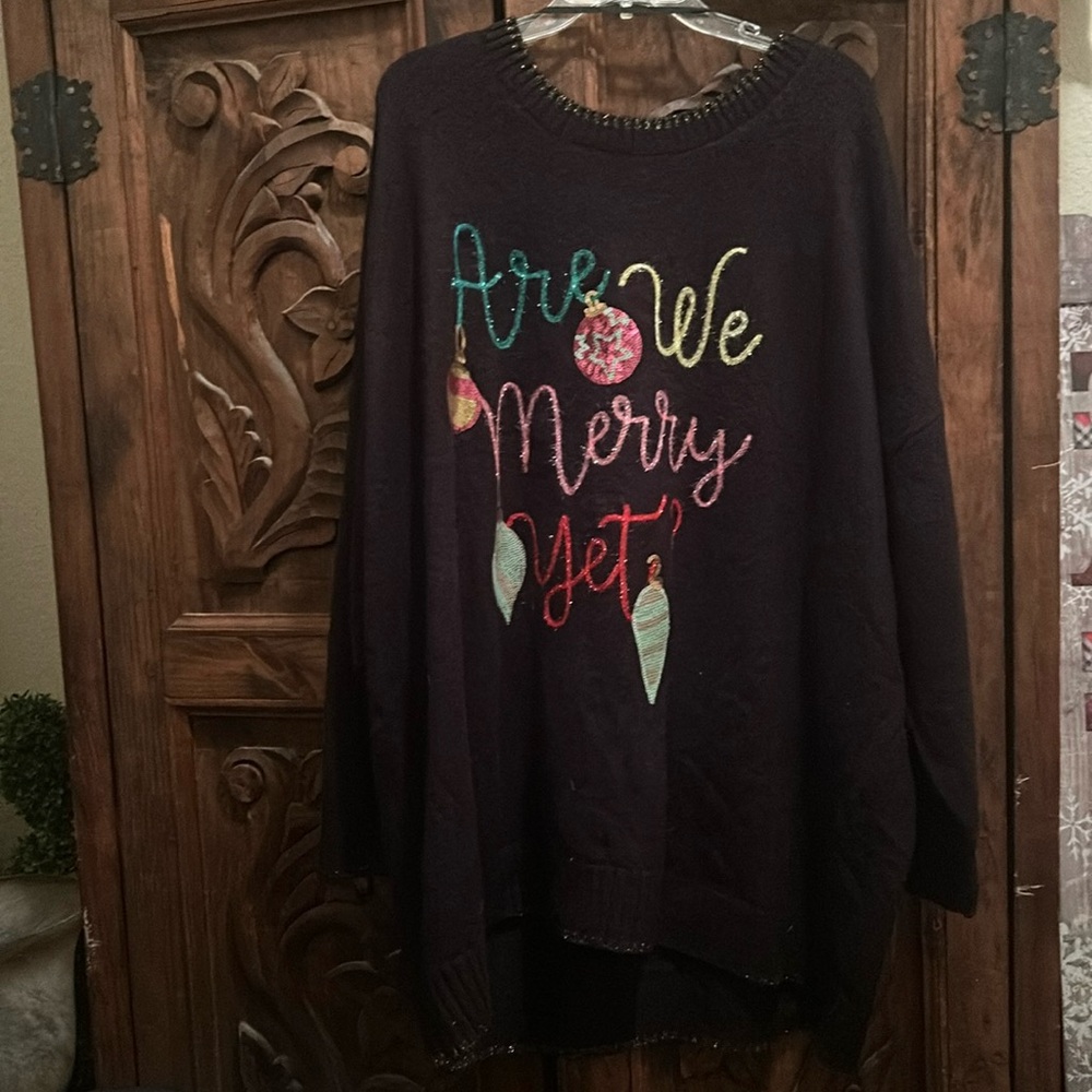 Torrid size 4 “Are We Merry Yet” Holiday Christmas Sweater
